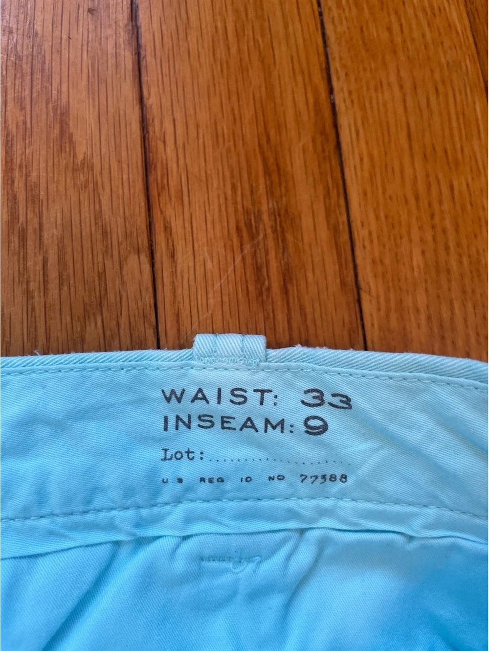 J. Crew Men's Stanton Shorts Light Blue Size 33 Cotton Preppy Beach Coastal